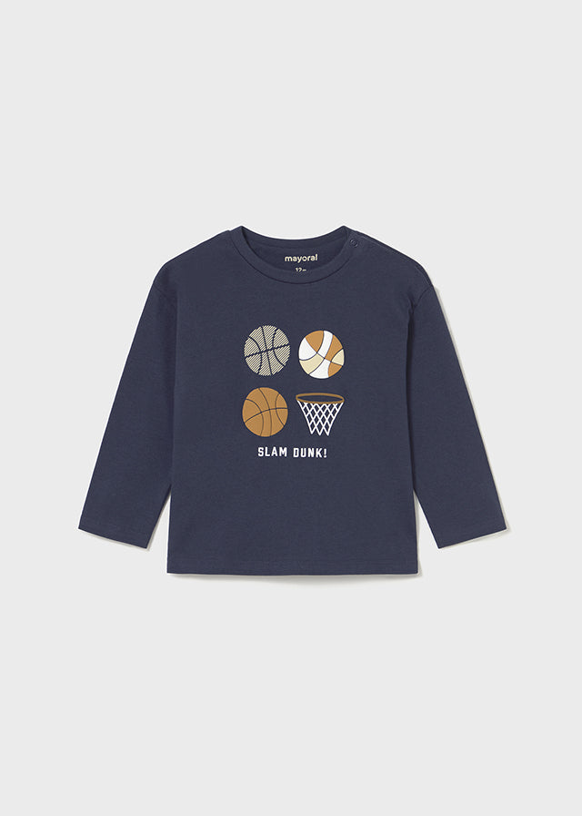 Camiseta m/l "basket" - mayoral - Baby menino - AW25-2060
