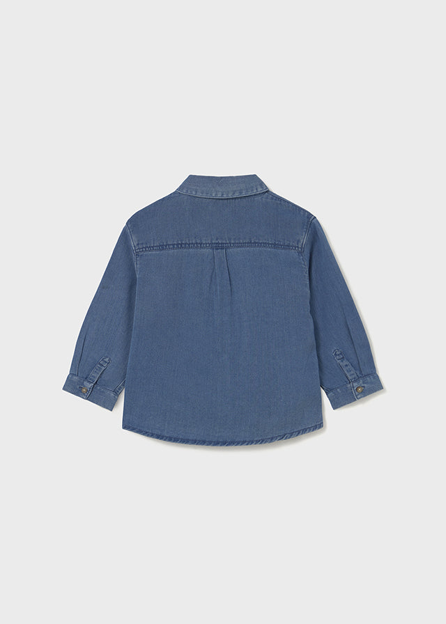 Camisa m/comp. denim - mayoral - Baby menino - AW25-2108