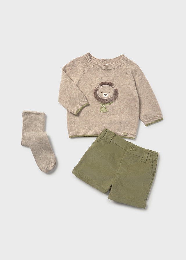 Conj. calção meia calça - mayoral - New Born menino - AW25-2259