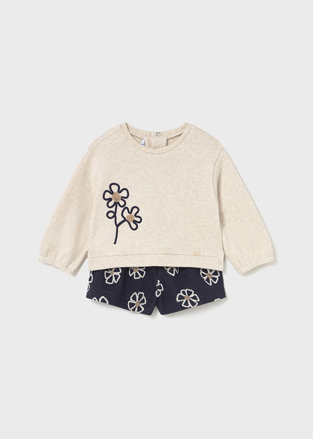 Conj.bermuda jacquard - mayoral - Baby menina - AW25-2262