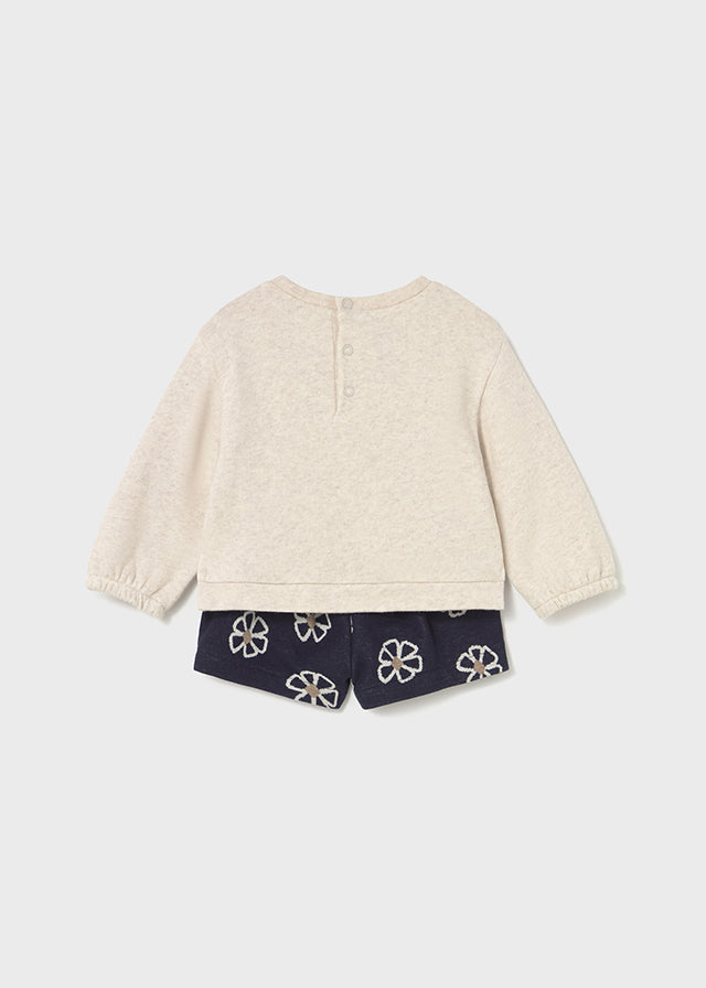 Conj.bermuda jacquard - mayoral - Baby menina - AW25-2262