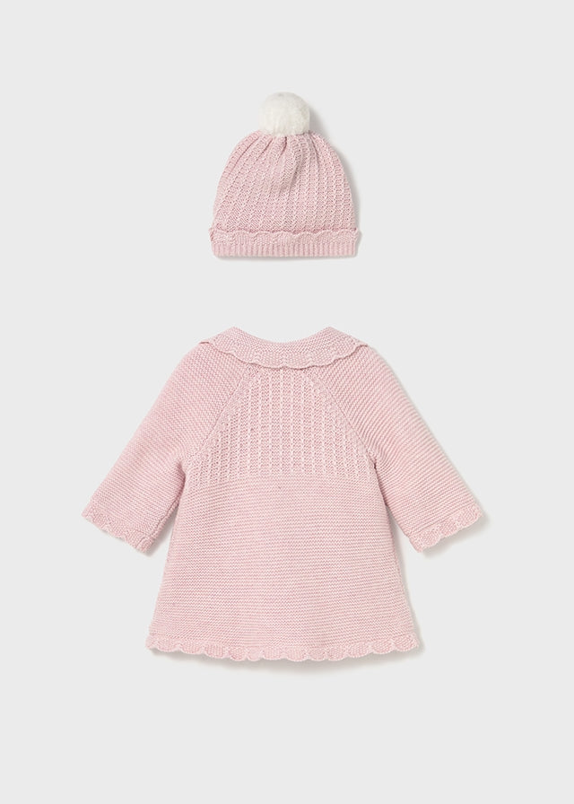 Casaco e gorro tricô - mayoral - New Born menina - AW25-2412