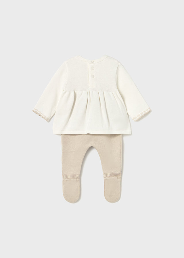 Conj.polaina tricot - mayoral - New Born menina - AW25-2553