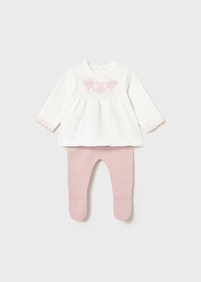 Conj.polaina tricot - mayoral - New Born menina - AW25-2553
