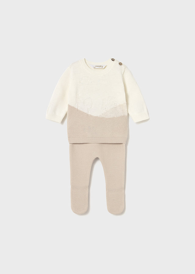 Conj.polaina tricot - mayoral - New Born menino - AW25-2563