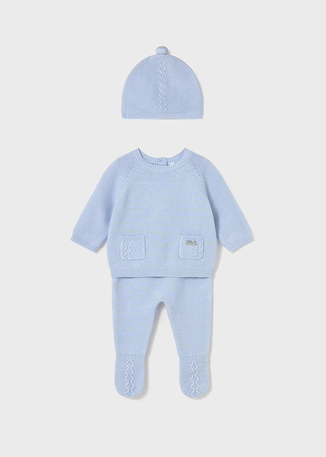 Conj. gola e gorro tricô - mayoral - New Born menino - AW25-2564
