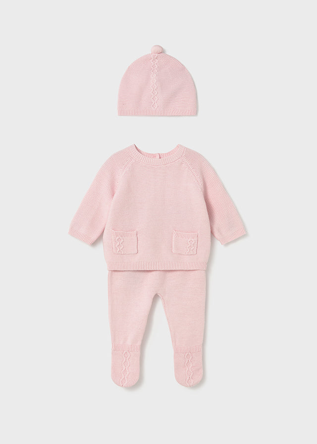 Conj. gola e gorro tricô - mayoral - New Born menino - AW25-2564