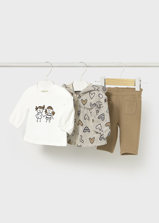 Chandal jacquard 3 piezas - mayoral - New Born menina - AW25-2633
