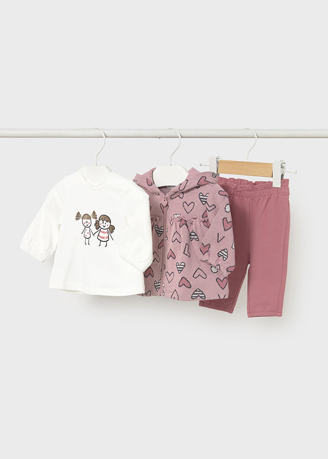 Chandal jacquard 3 piezas - mayoral - New Born menina - AW25-2633
