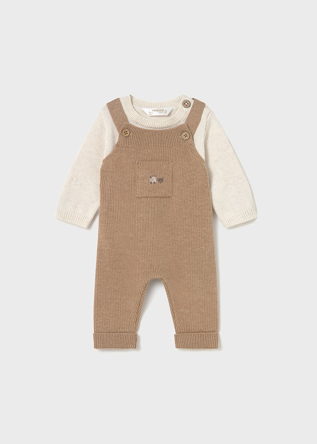 Conj. jardineira tricot - mayoral - New Born menino - AW25-2646