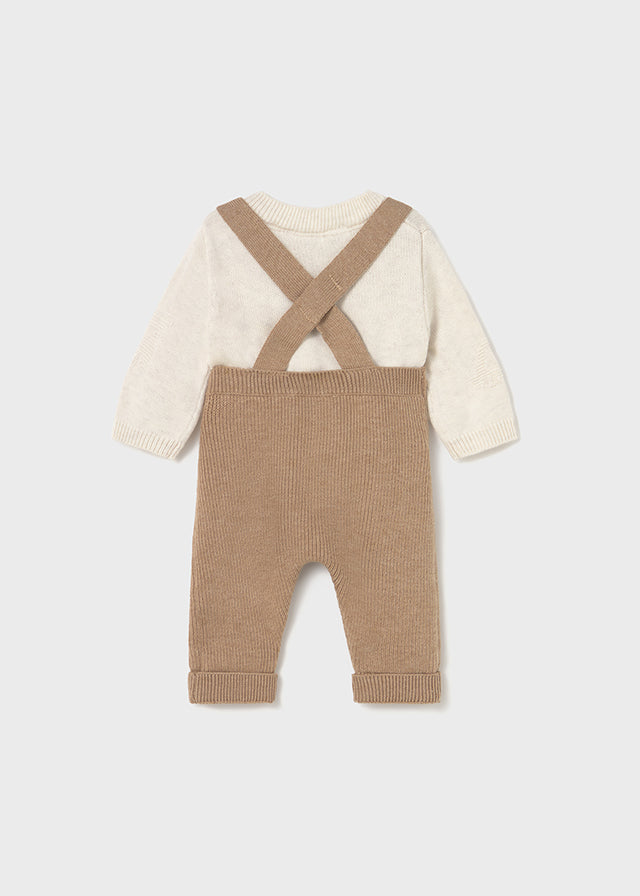 Conj. jardineira tricot - mayoral - New Born menino - AW25-2646