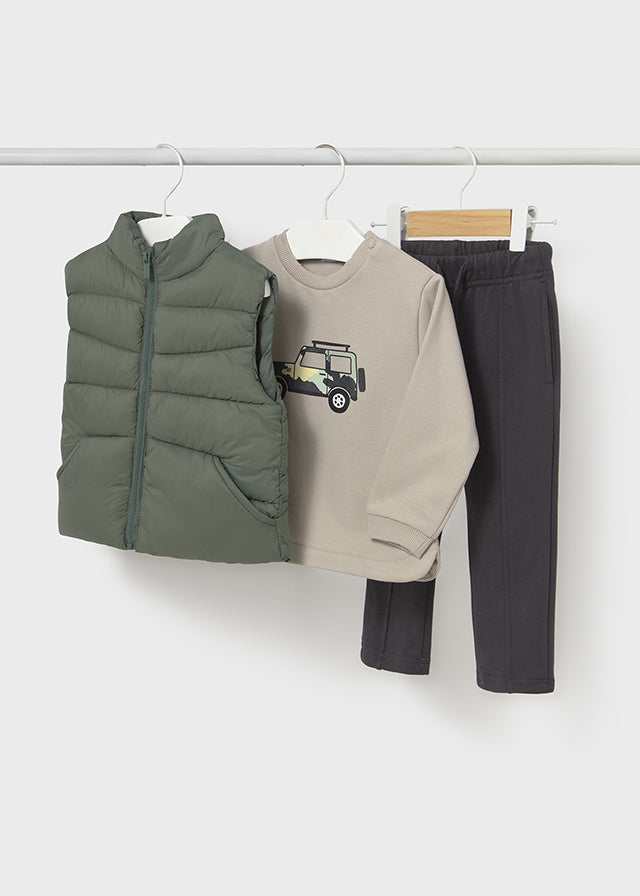 Conj. calça sweat colete - mayoral - Baby menino - AW25-2649