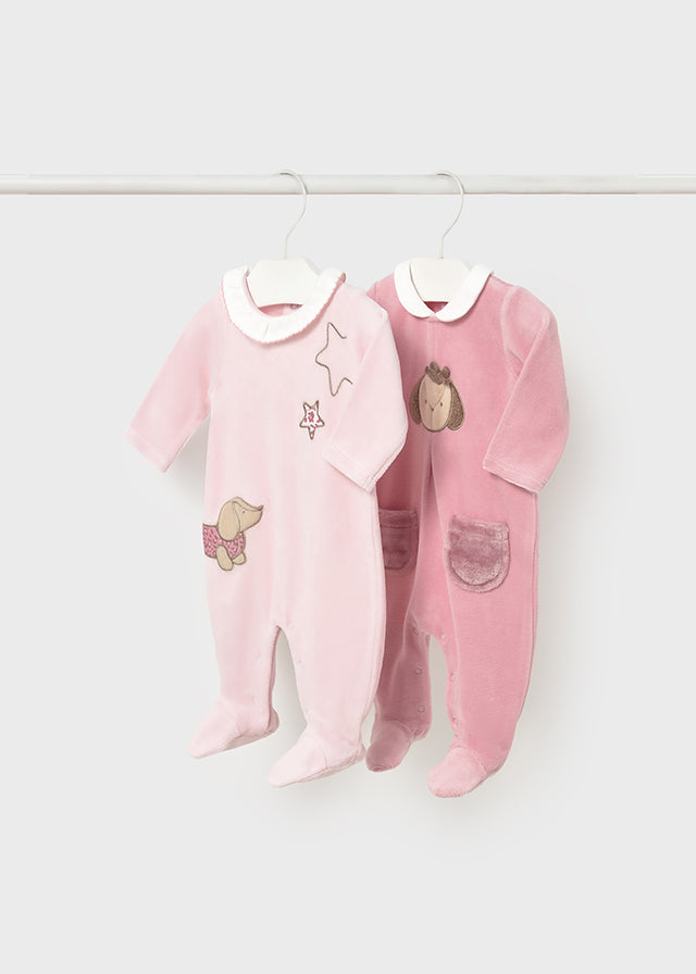 Set 2 fato bebé tundosado - mayoral - New Born menina - AW25-2702