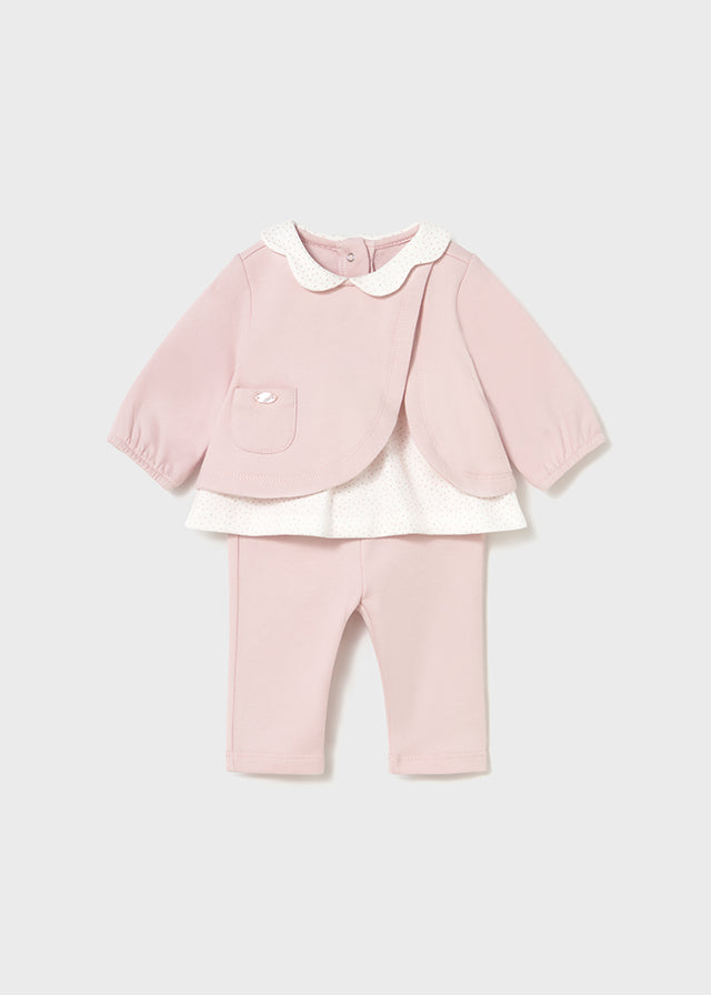 Conj. leggings felpa - mayoral - New Born menina - AW25-2707