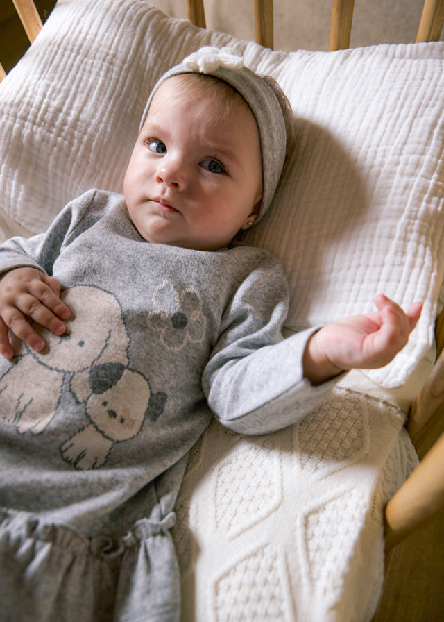 Vestido malha jacquard - mayoral - New Born menina - AW25-2809