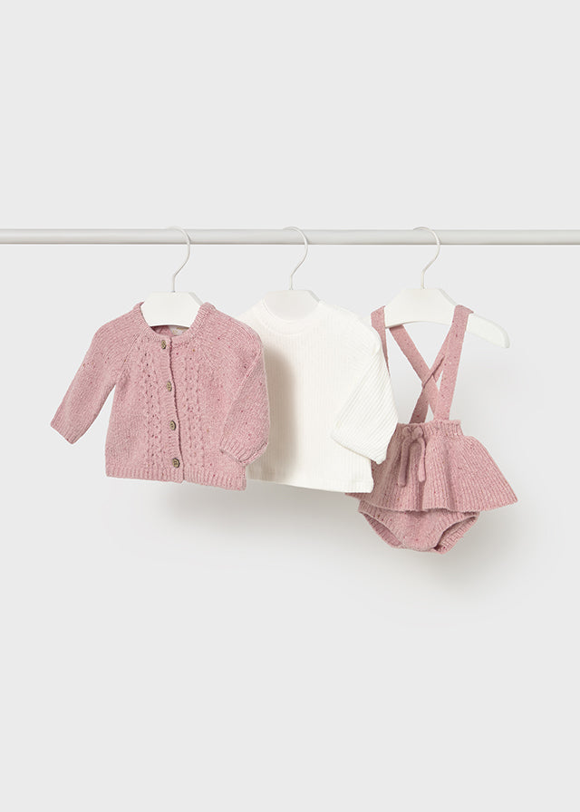 Conj. tricô 3 peças - mayoral - New Born menina - AW25-2811