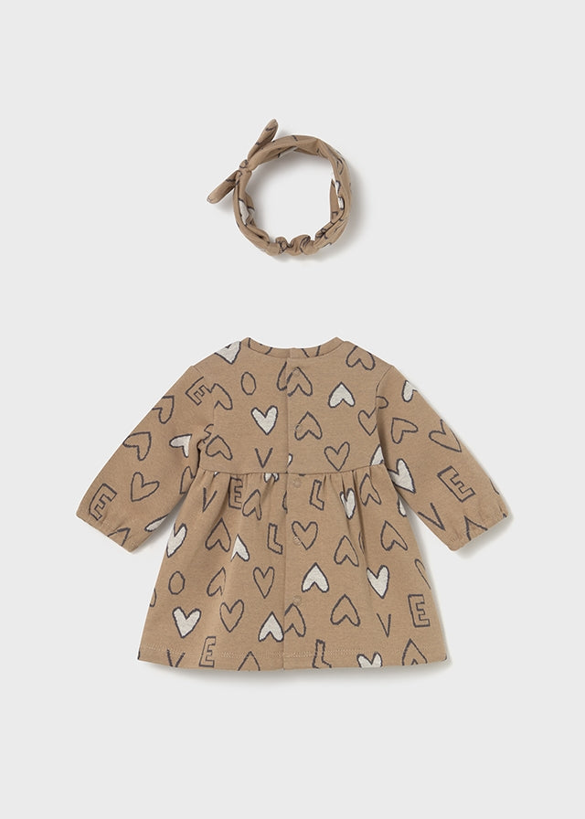 Vestido e bandolete jacquard - mayoral - New Born menina - AW25-2825
