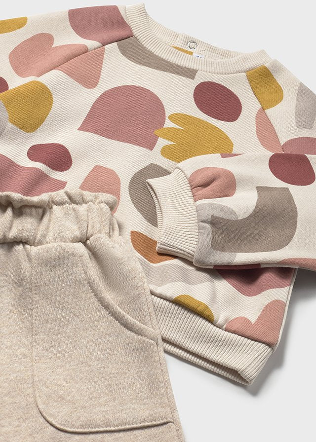 Fato treino sweat estampada - mayoral - Baby menina - AW25-2845