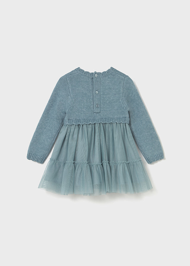 Vestido combinado tricot - mayoral - Baby menina - AW25-2905