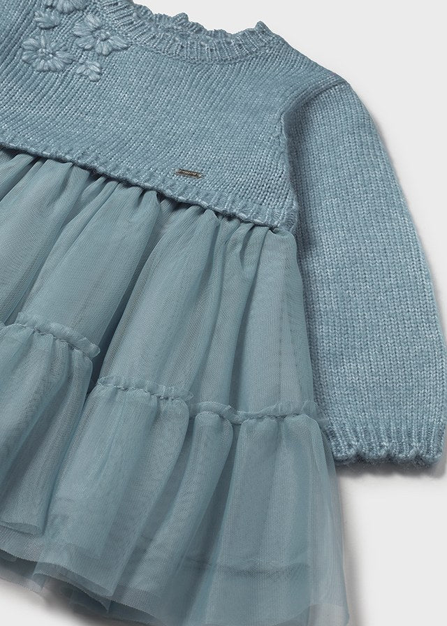 Vestido combinado tricot - mayoral - Baby menina - AW25-2905