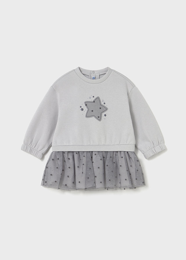 Vestido combinado tule - mayoral - Baby menina - AW25-2912