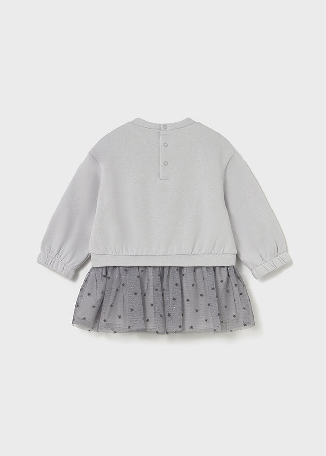 Vestido combinado tule - mayoral - Baby menina - AW25-2912