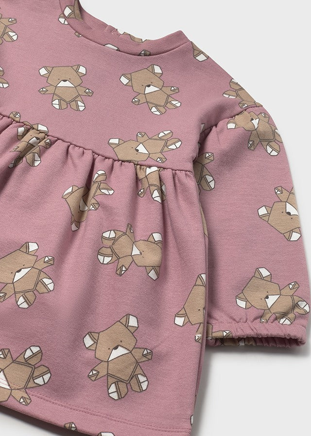 Vestido felpa estampado - mayoral - Baby menina - AW25-2916