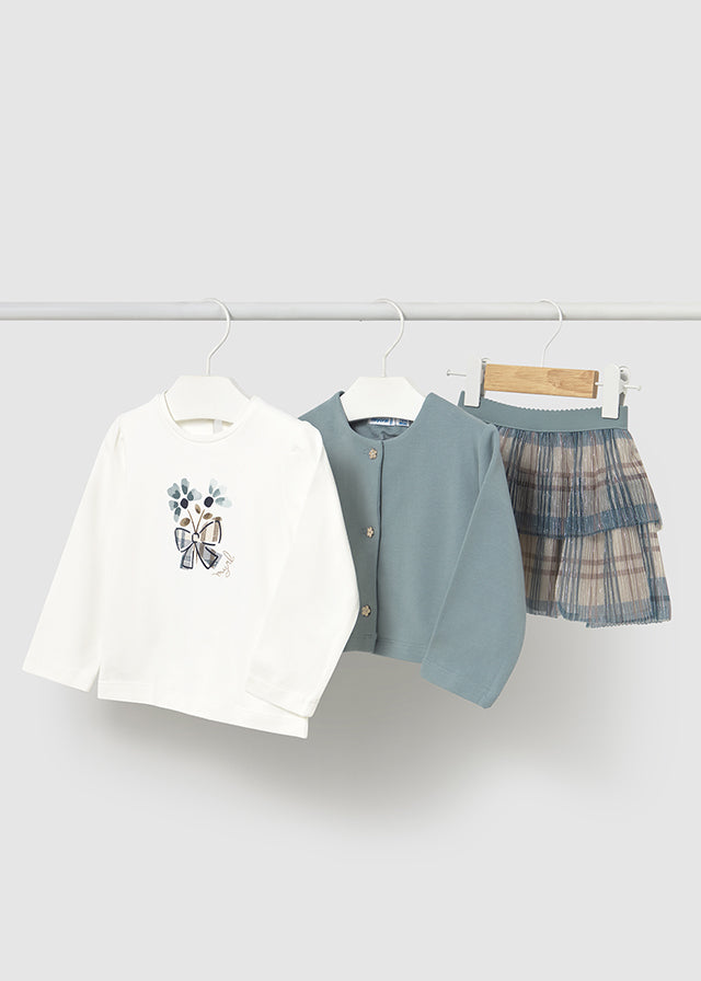 Conj.saia 3 peças - mayoral - Baby menina - AW25-2922