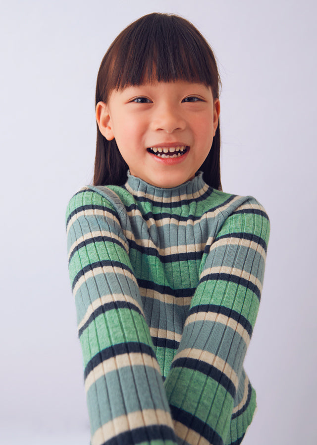 Camisola meia gola tricô - mayoral - Mini Menina - AW25-4001