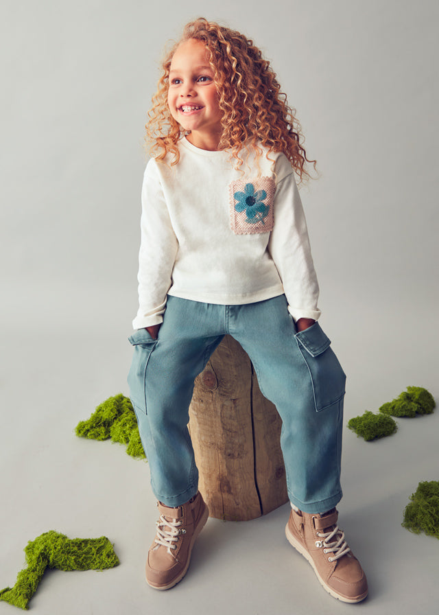 Camisola bolso crochet - mayoral - Mini Menina - AW25-4004