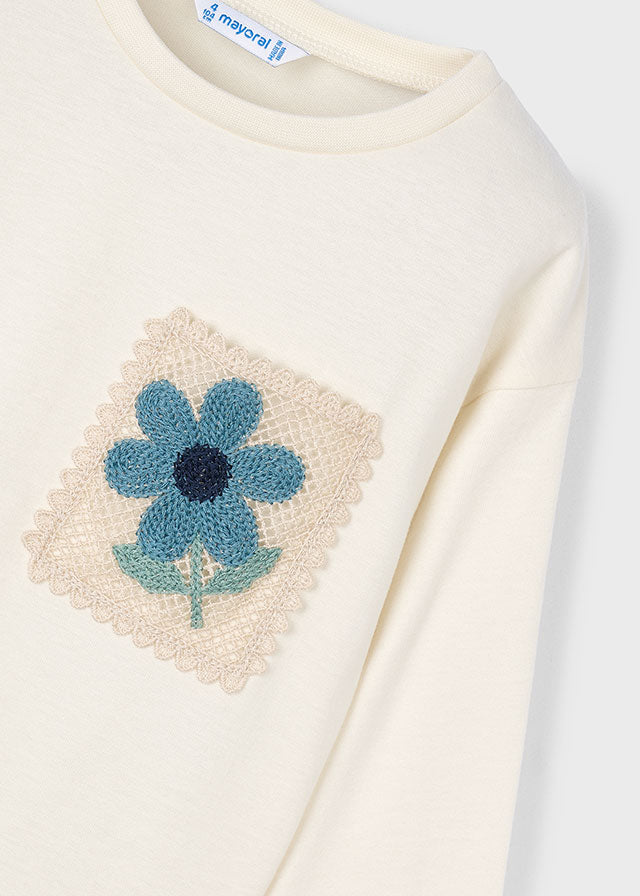 Camisola bolso crochet - mayoral - Mini Menina - AW25-4004