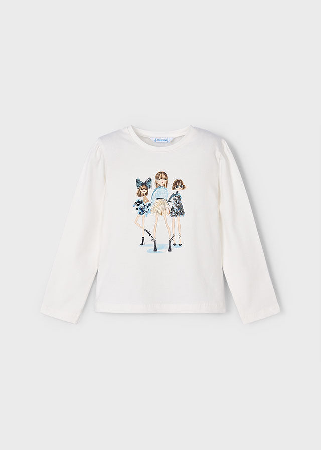 Camiseta m/comp. clássica - mayoral - Mini Menina - AW25-4011