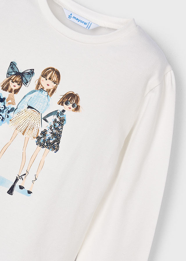 Camiseta m/comp. clássica - mayoral - Mini Menina - AW25-4011