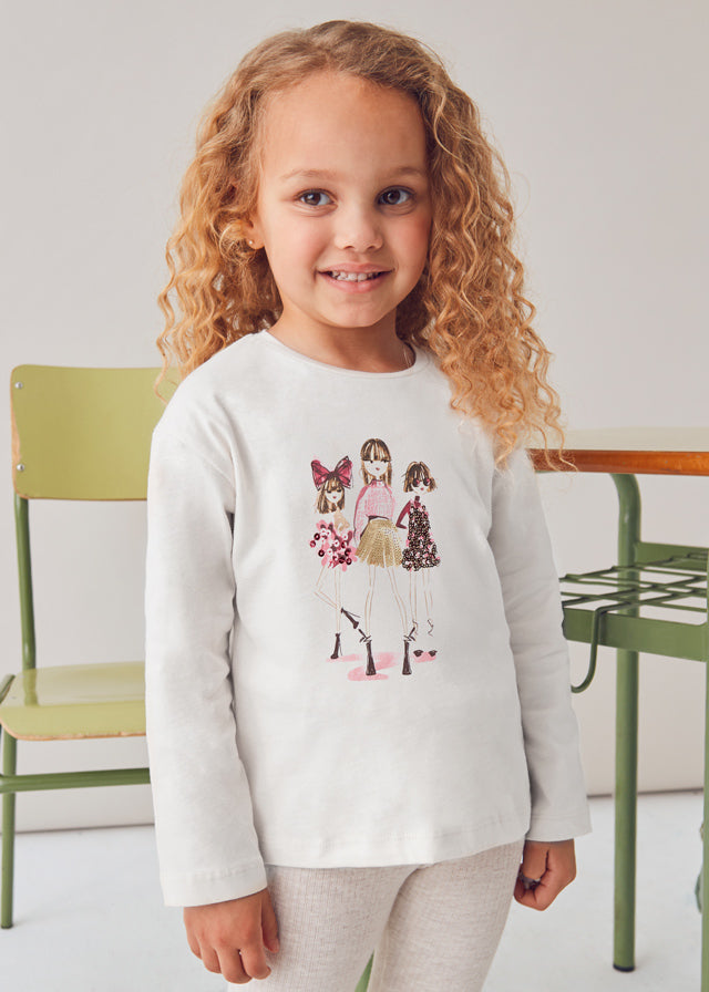 Camiseta m/comp. clássica - mayoral - Mini Menina - AW25-4011