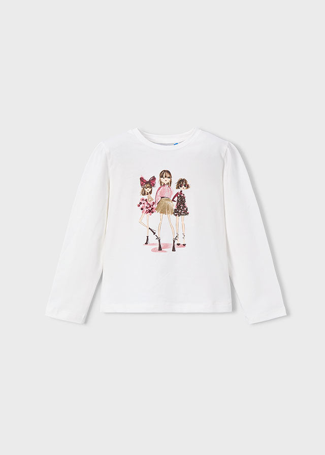 Camiseta m/comp. clássica - mayoral - Mini Menina - AW25-4011
