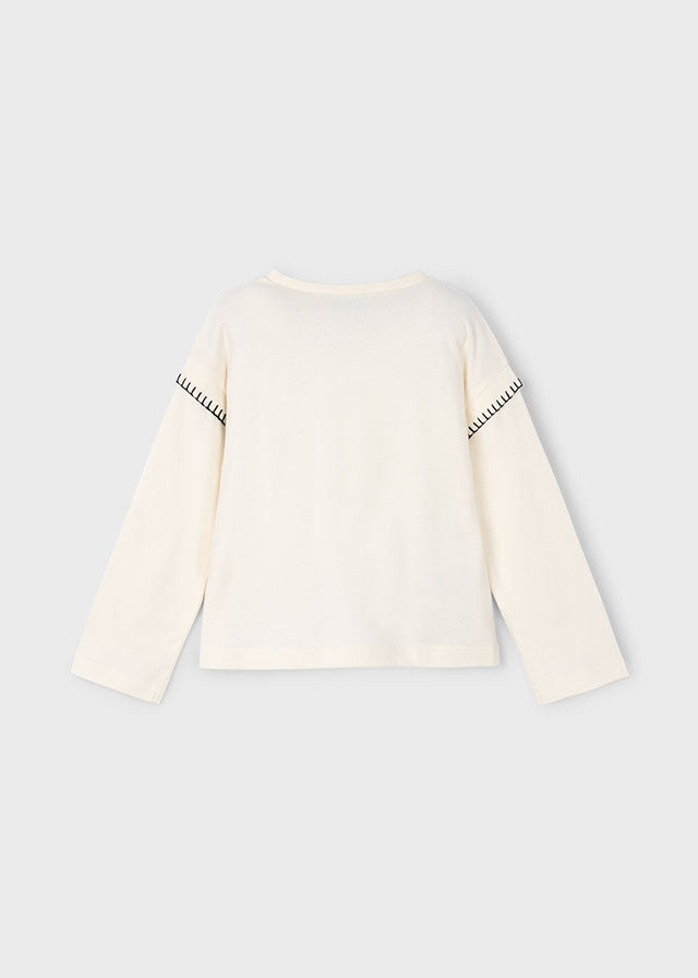Camiseta m/comp. urso - mayoral - Mini Menina - AW25-4012