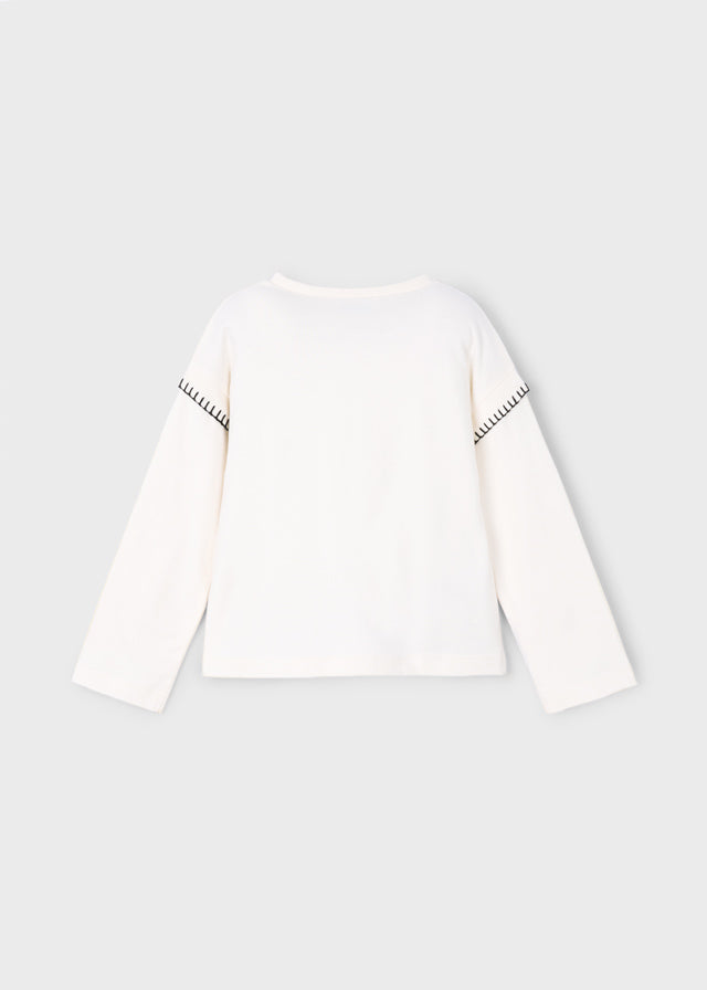Camiseta m/comp. urso - mayoral - Mini Menina - AW25-4012