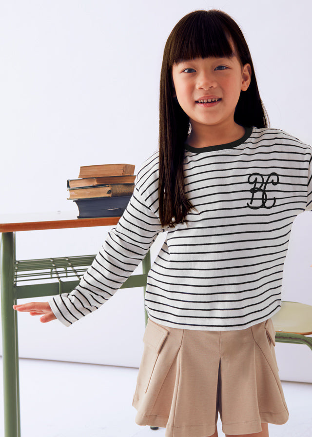 Camiseta riscas - mayoral - Mini Menina - AW25-4013