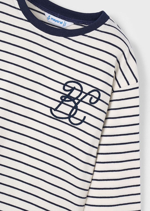 Camiseta riscas - mayoral - Mini Menina - AW25-4013
