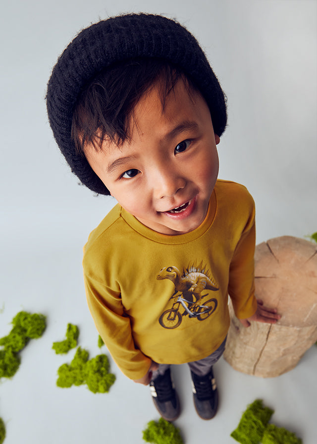 Camiseta m/l "dino" - mayoral - Mini Menino - AW25-4087