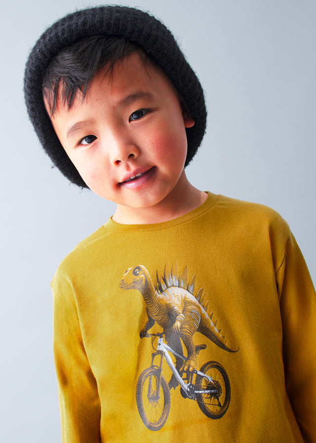 Camiseta m/l "dino" - mayoral - Mini Menino - AW25-4087