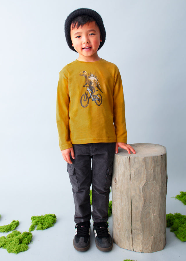 Camiseta m/l "dino" - mayoral - Mini Menino - AW25-4087