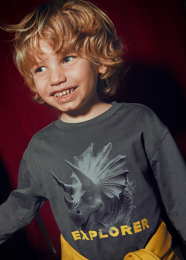 Camiseta m/l "explorer" - mayoral - Mini Menino - AW25-4090