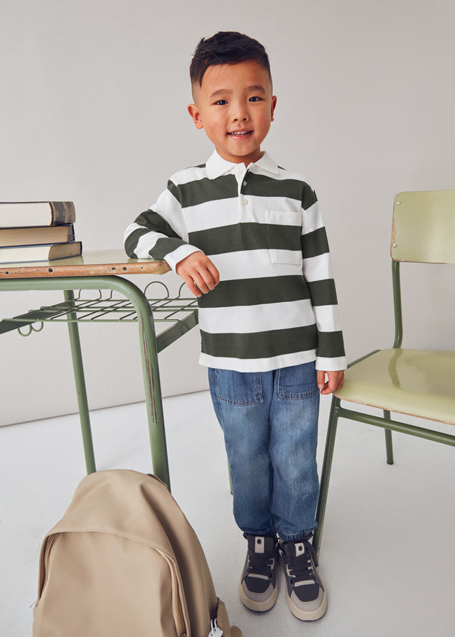 Polo m/comp. riscas - mayoral - Mini Menino - AW25-4119