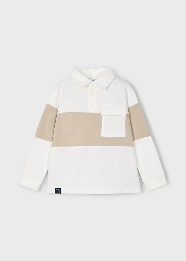 Polo m/comp. cor block - mayoral - Mini Menino - AW25-4121