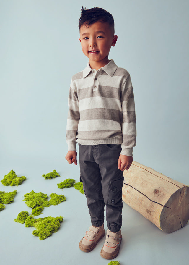 Polo m/comp. tricô - mayoral - Mini Menino - AW25-4122