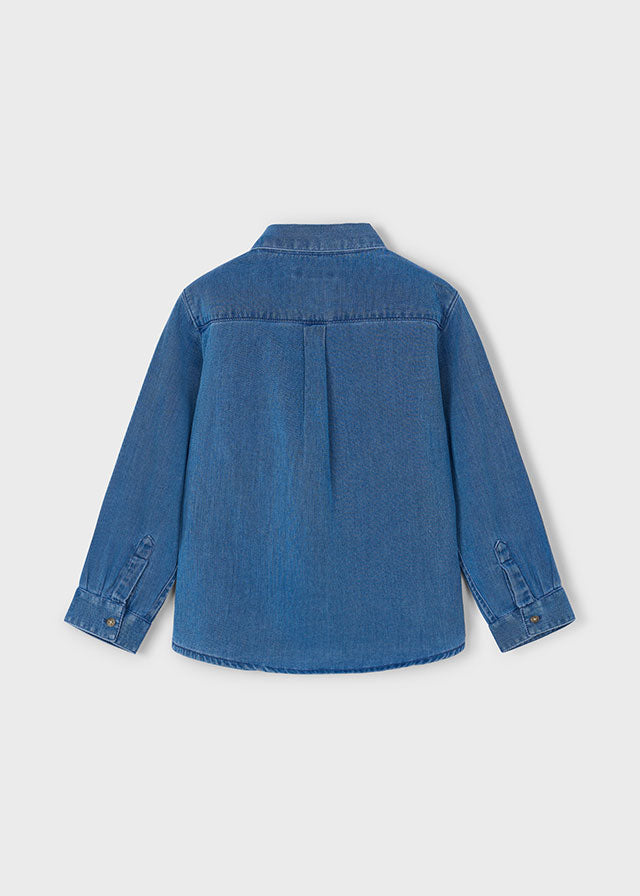 Camisa m/comp. denim - mayoral - Mini Menino - AW25-4126