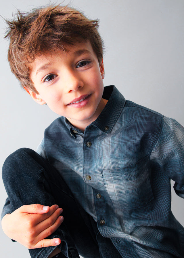 Camisa m/comp.xadrez - mayoral - Mini Menino - AW25-4127