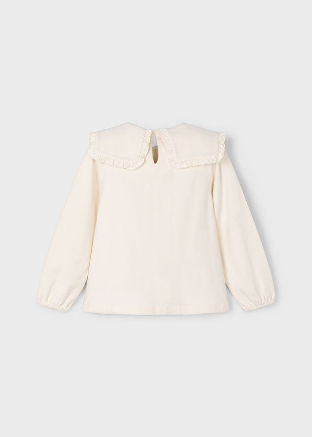 Blusa gola folhos - mayoral - Mini Menina - AW25-4134