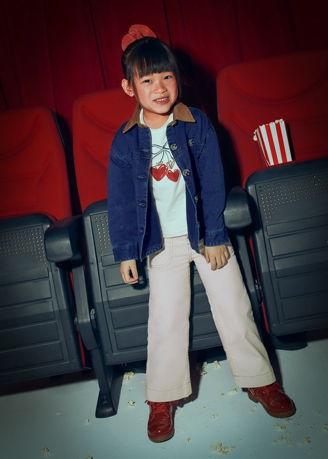 Sobrecamisa denim fluida - mayoral - Mini Menina - AW25-4135
